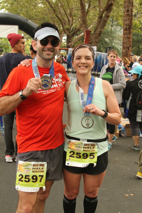 Nice double spinner finisher's medal...now on to find the pancake breakfast. CA Trip 22