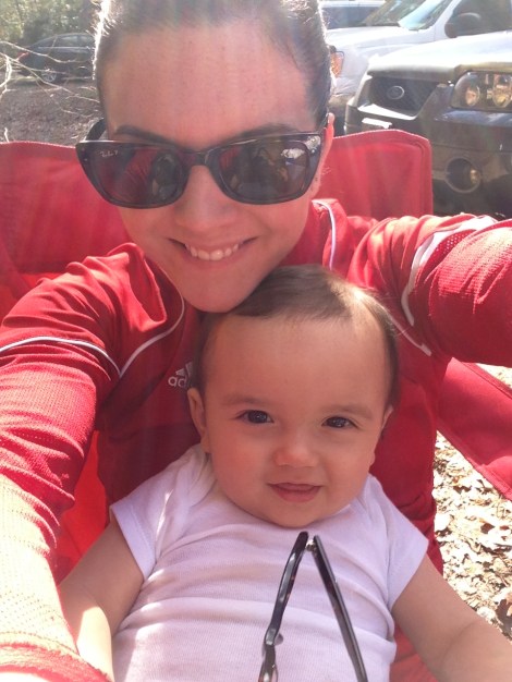 Edison and mom at Lake Morgan